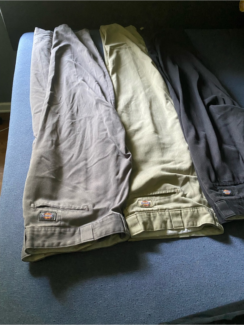 Dickies Men’s Chino Pants in Black, Tan, and Gray